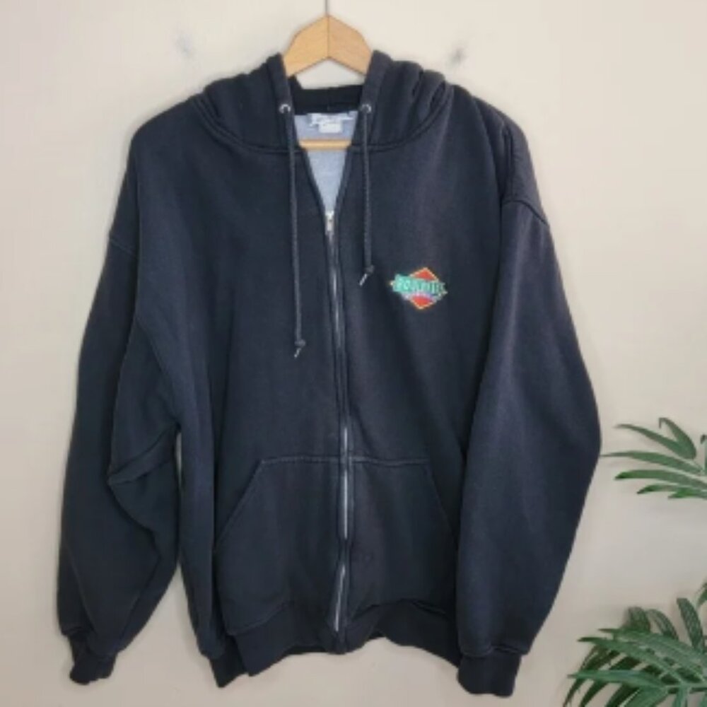 Y2K Vintage Lee Boulevard Brewing Co | Zip Front Hooded Sweatshirt Jacket